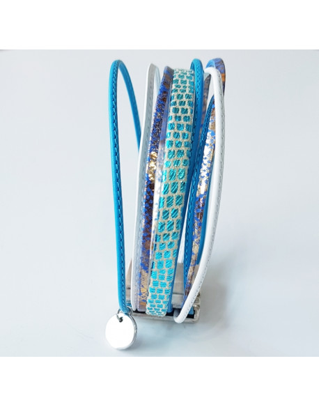 MANCHETTE MULTI LIENS EN CUIR