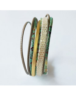 MANCHETTE MULTI LIENS EN CUIR