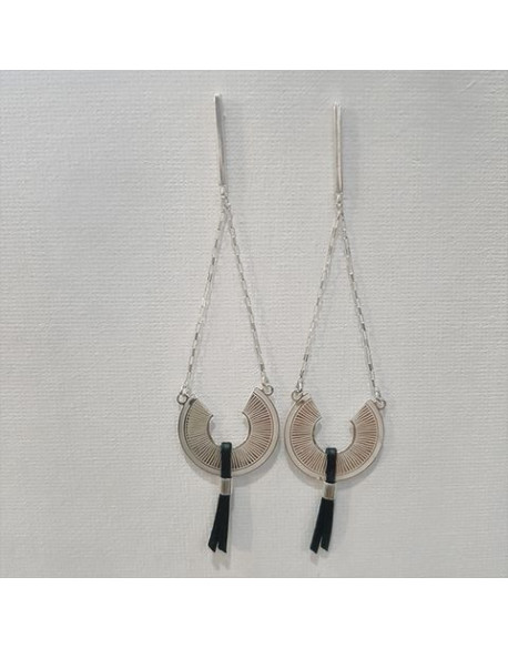 BOUCLES D'OREILLES PENDANTES ARGENT