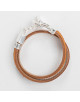 BRACELET OLIVIA DOUBLE TOUR AVEC FERMOIR ROND ET BARRE