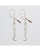 BOUCLES D'OREILLES ARGENT ET LUNE EMANUELA