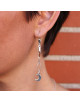 BOUCLES D'OREILLES ARGENT ET LUNE EMANUELA