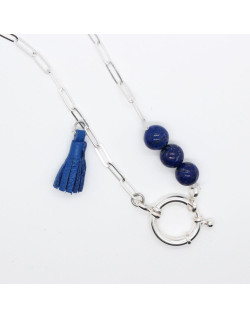 COLLIER ARGENT FERMOIR MARIN  AGATA