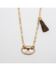 COLLIER DORE GRAIN DE CAFE ANITTA