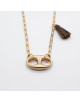 COLLIER DORE GRAIN DE CAFE ANITTA