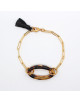 BRACELET DORE OVALE RESINE NORMA