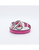 BRACELET DOUBLE TOUR EN CUIR ROSE MAURA