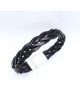 BRACELET EN CUIR NOIR TRESSE RAPHAEL