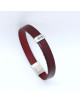 BRACELET EN CUIR BORDEAUX FABIO