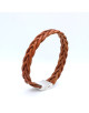 BRACELET EN CUIR SIMPLE TOUR TRESSE CAMEL GABRIEL