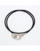 BRACELET ENFANT CUIR NOIR ET FERMOIR MARIN TOKYO