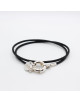 BRACELET ENFANT CUIR NOIR ET FERMOIR MARIN TOKYO