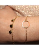 BRACELET DORE ANNEAU BICOLORE ELLA