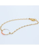 BRACELET DORE ANNEAU BICOLORE ELLA