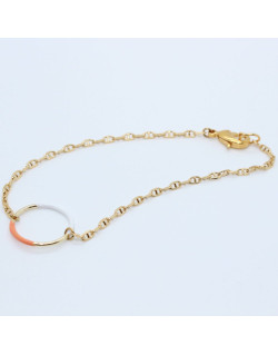 BRACELET DORE ANNEAU TRICOLORE ELLA