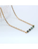 COLLIER DORE PIERRES TURQUOISES TESS