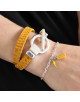 BRACELET ARGENTE ECLAIR JAUNE AMARILLA