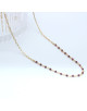 COLLIER DORE PERLE GRENAT KIARA