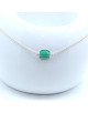 COLLIER ARGENTE PIERRE MALACHITE CLOE