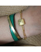 BRACELET DORE LABYRINTHE CARRE DALHIA