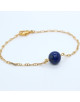 BRACELET DORE PIERRE LAPIS-LAZULI MAIWEN