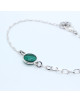 BRACELET ARGENT ET PIERRE MALACHITE CHIMENE