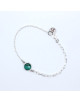 BRACELET ARGENT ET PIERRE MALACHITE CHIMENE