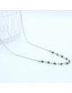 COLLIER ARGENT MINI PERLES TURQUOISE TATIANA