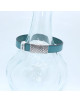 BRACELET EN CUIR BLEU 10 MM FERMOIR DESIGN BASTIEN