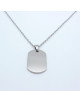 COLLIER ACIER MEDAILLE OVALE SWAN