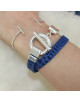 BRACELET FERMOIR T CUIR EFFET CROCO ANDREA