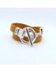 BRACELET FERMOIR T CUIR EFFET CROCO ANDREA
