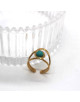 BAGUE DORÉE CALCÉDOINE SUZANNE