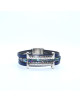 BRACELET CUIR BLEU NUIT ALYA