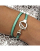 BRACELET CUIR DOUBLE TOUR GLORIA