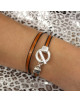 BRACELET CUIR DOUBLE TOUR GLORIA