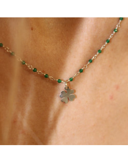 COLLIER ARGENT TREFLE THAIS
