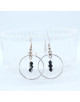 BOUCLES ARGENT PERLES DE VERRE FANY