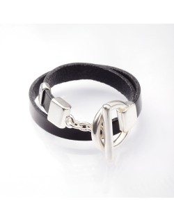Bracelet cuir double tour Louna
