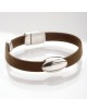 Bracelet simple tour en cuir homme